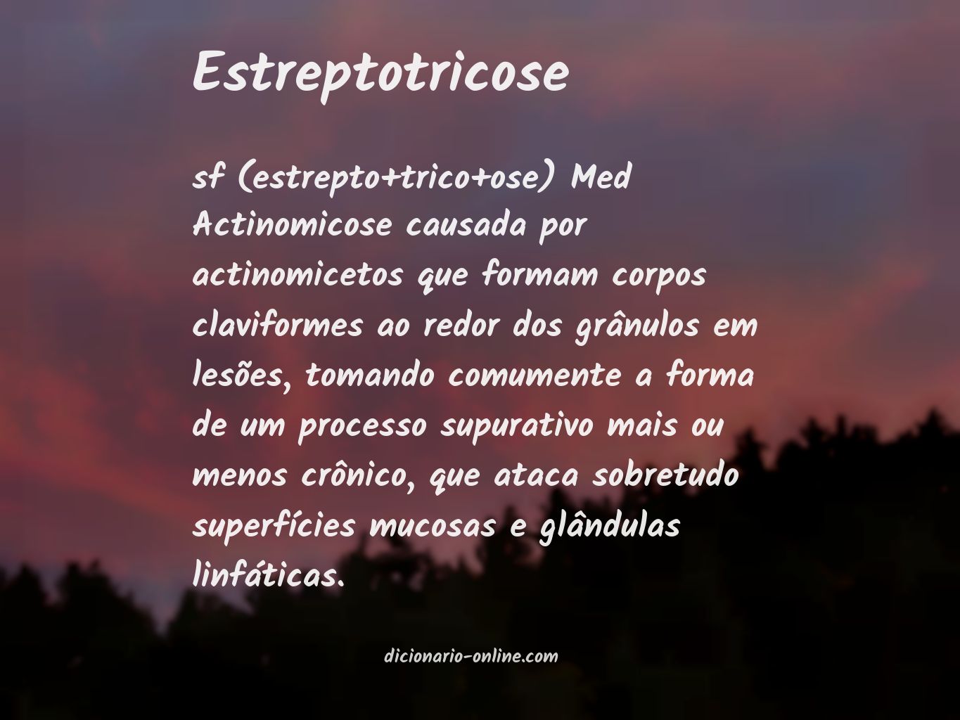 Significado de estreptotricose