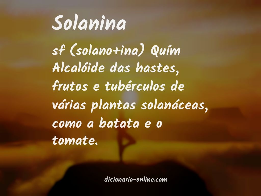 Significado de solanina