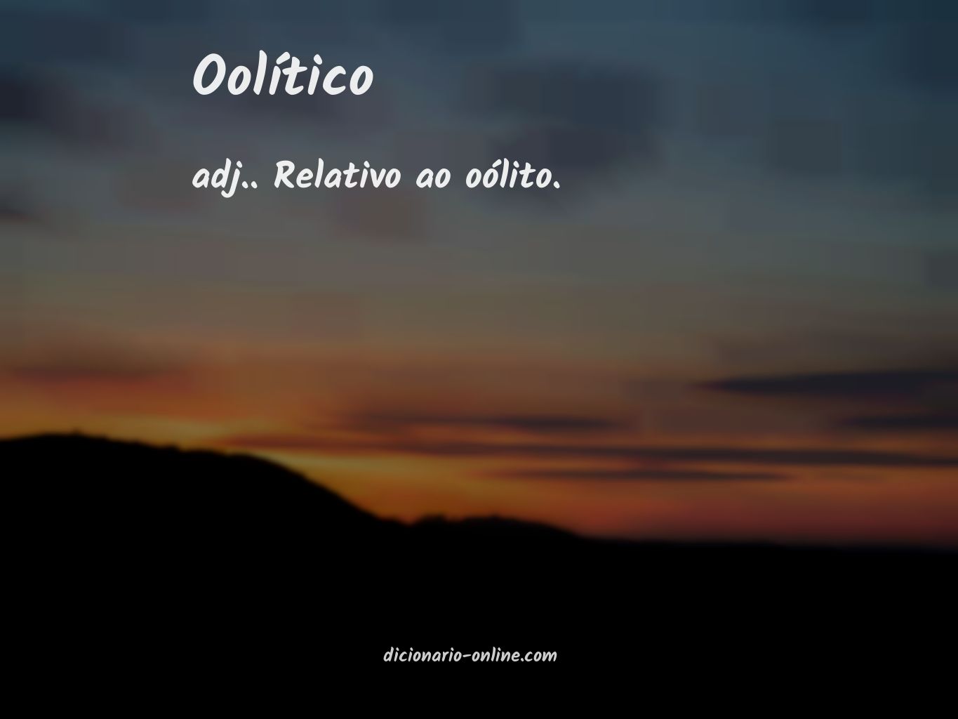 Significado de oolítico