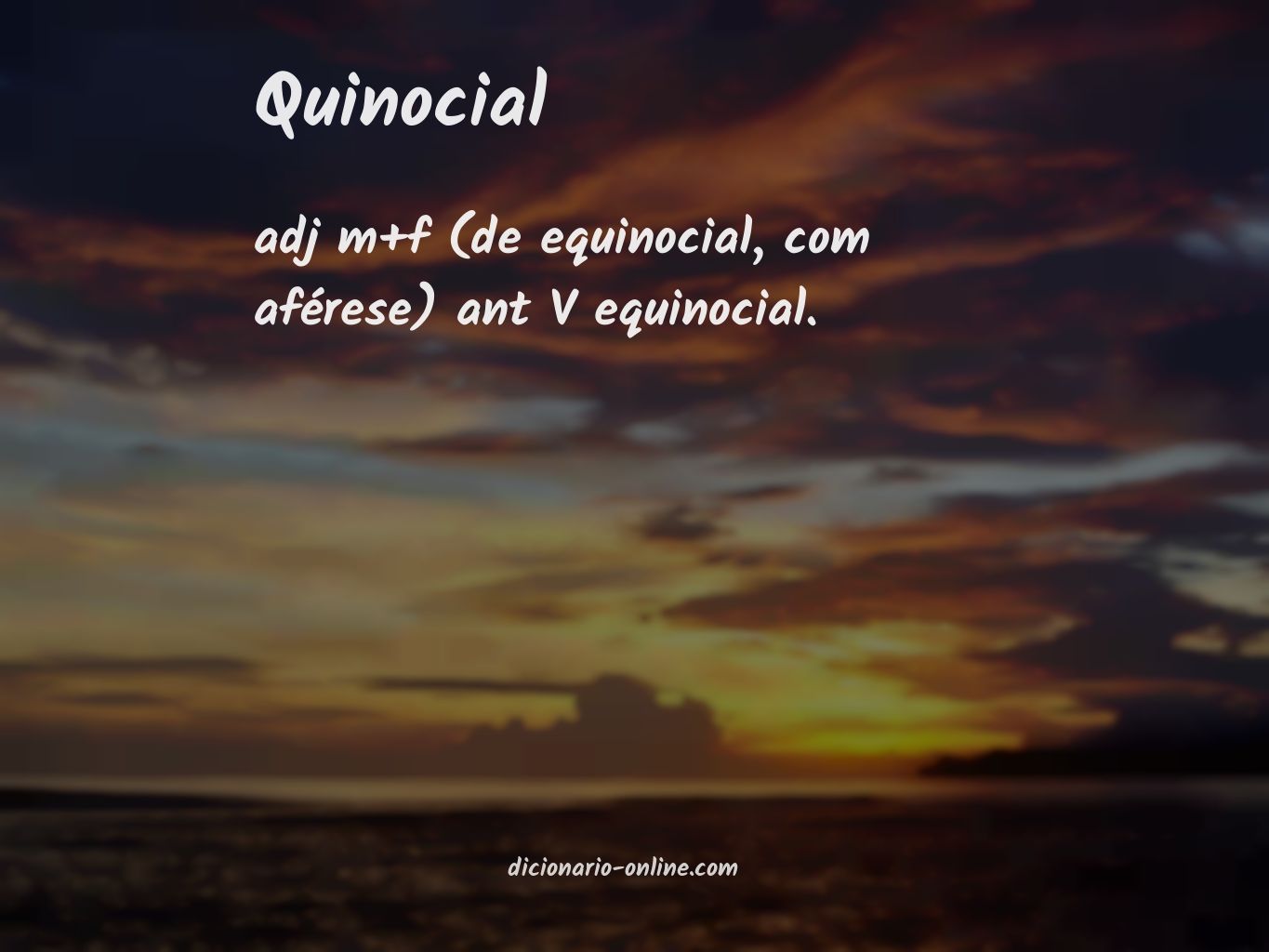 Significado de quinocial