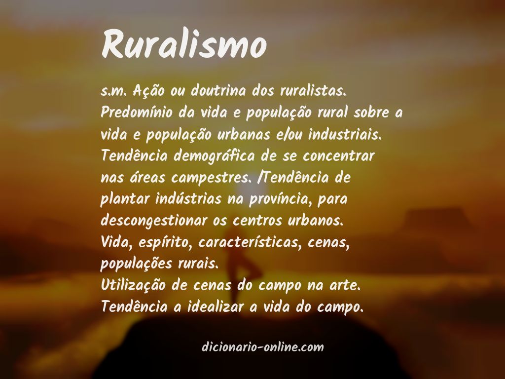 Significado de ruralismo
