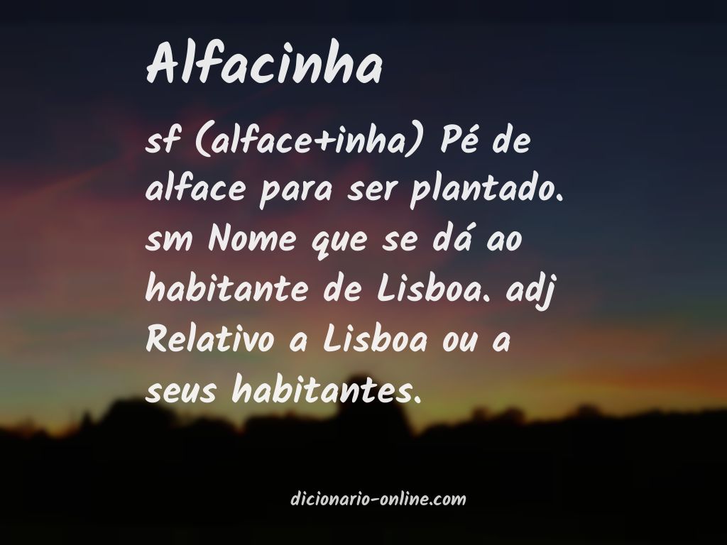 Significado de alfacinha