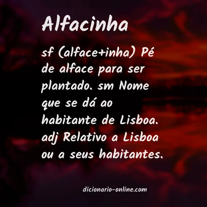 Significado de alfacinha