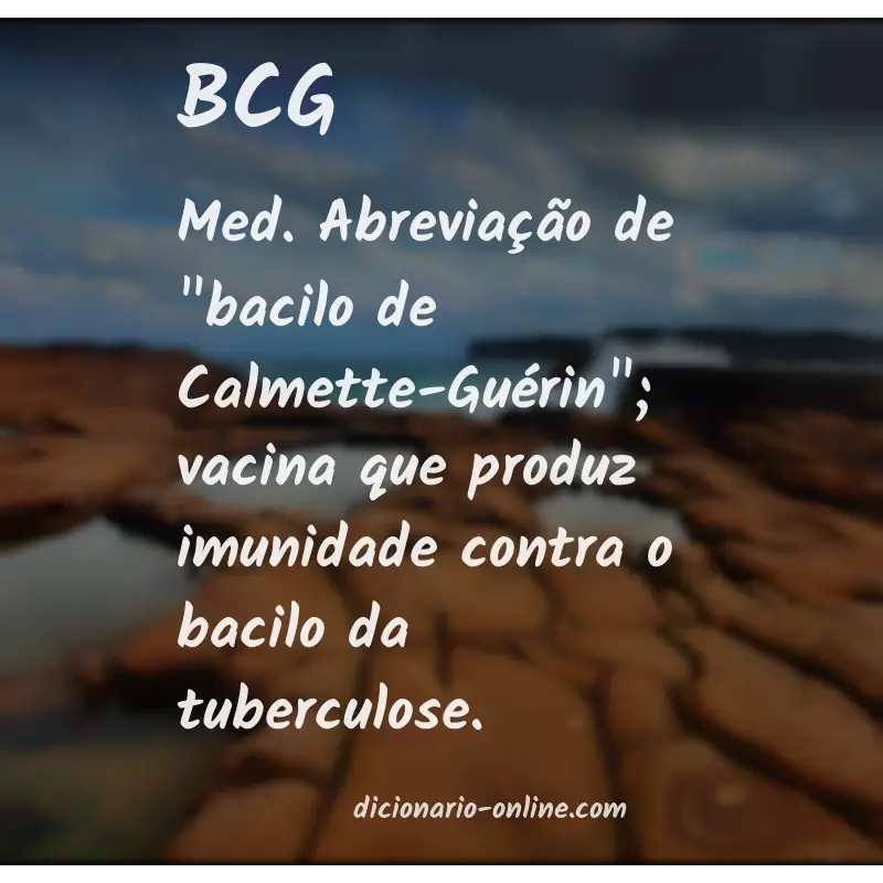 Significado de BCG