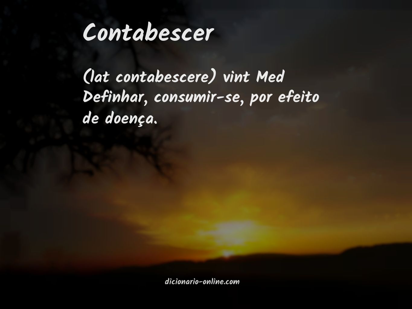 Significado de contabescer