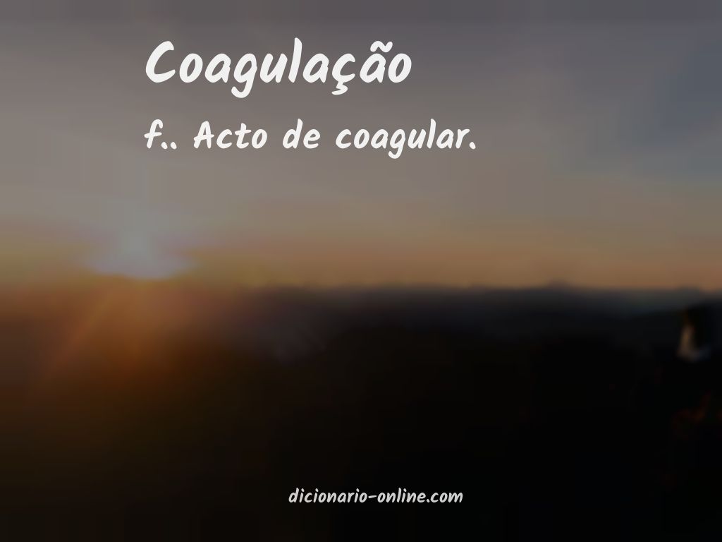 Significado de coagulação