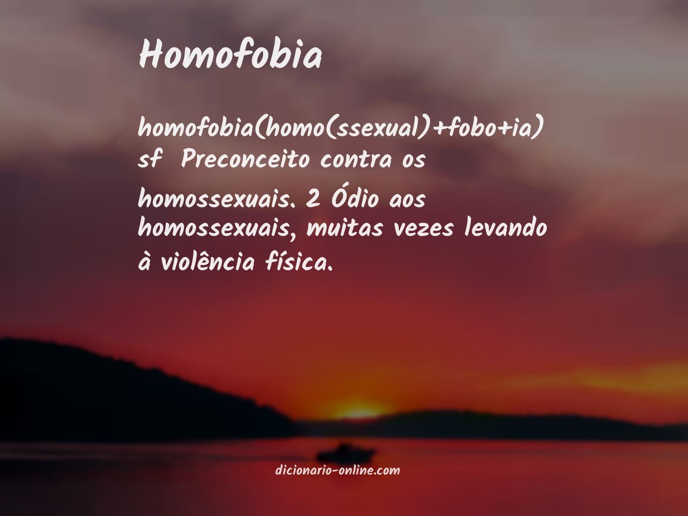 Significado de homofobia