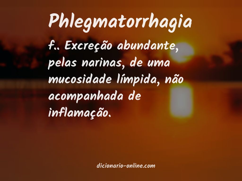 Significado de phlegmatorrhagia