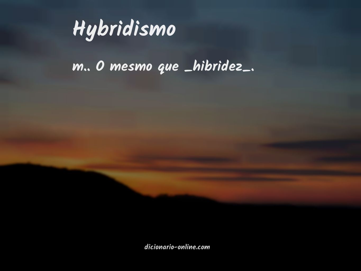 Significado de hybridismo