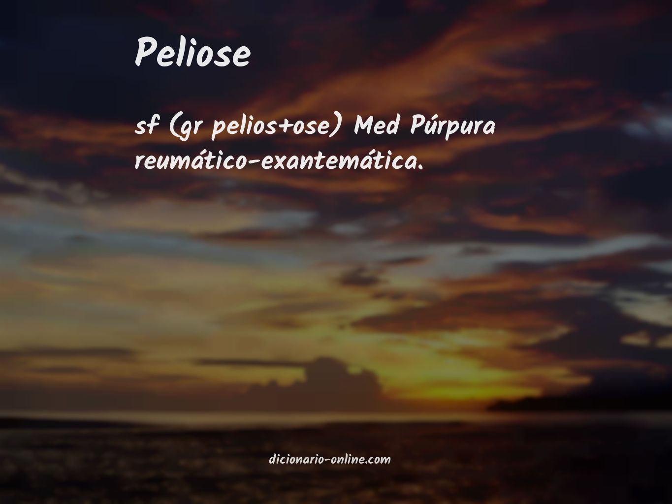 Significado de peliose