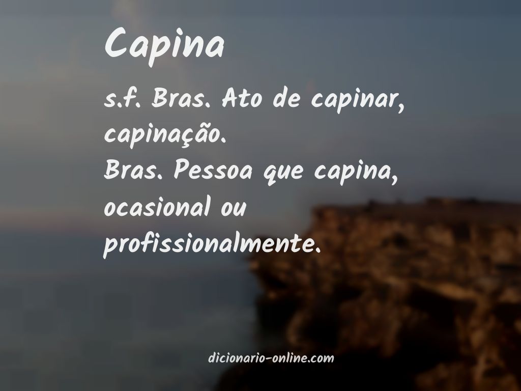 Significado de capina