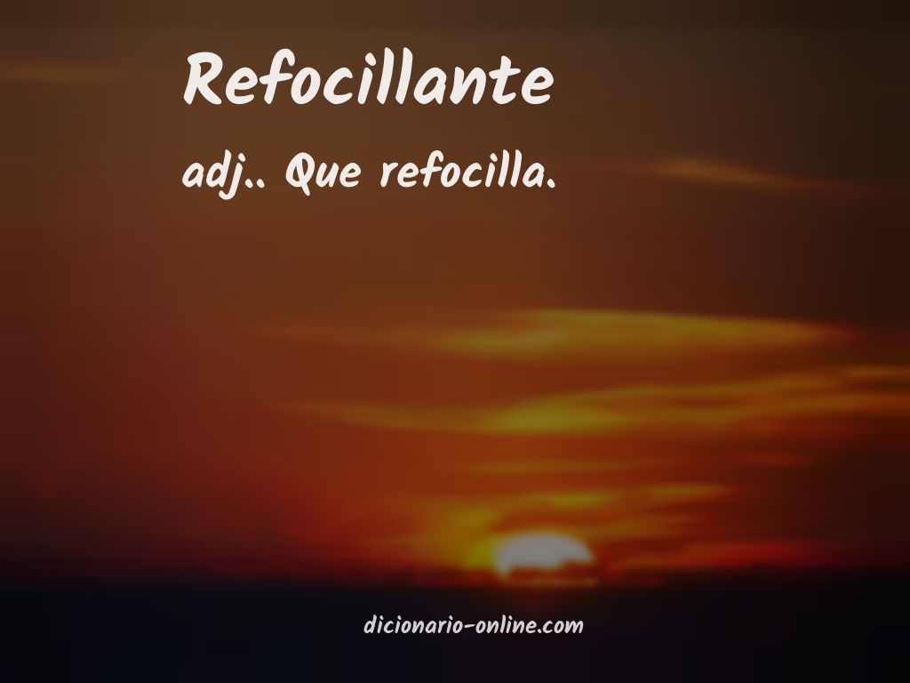 Significado de refocillante