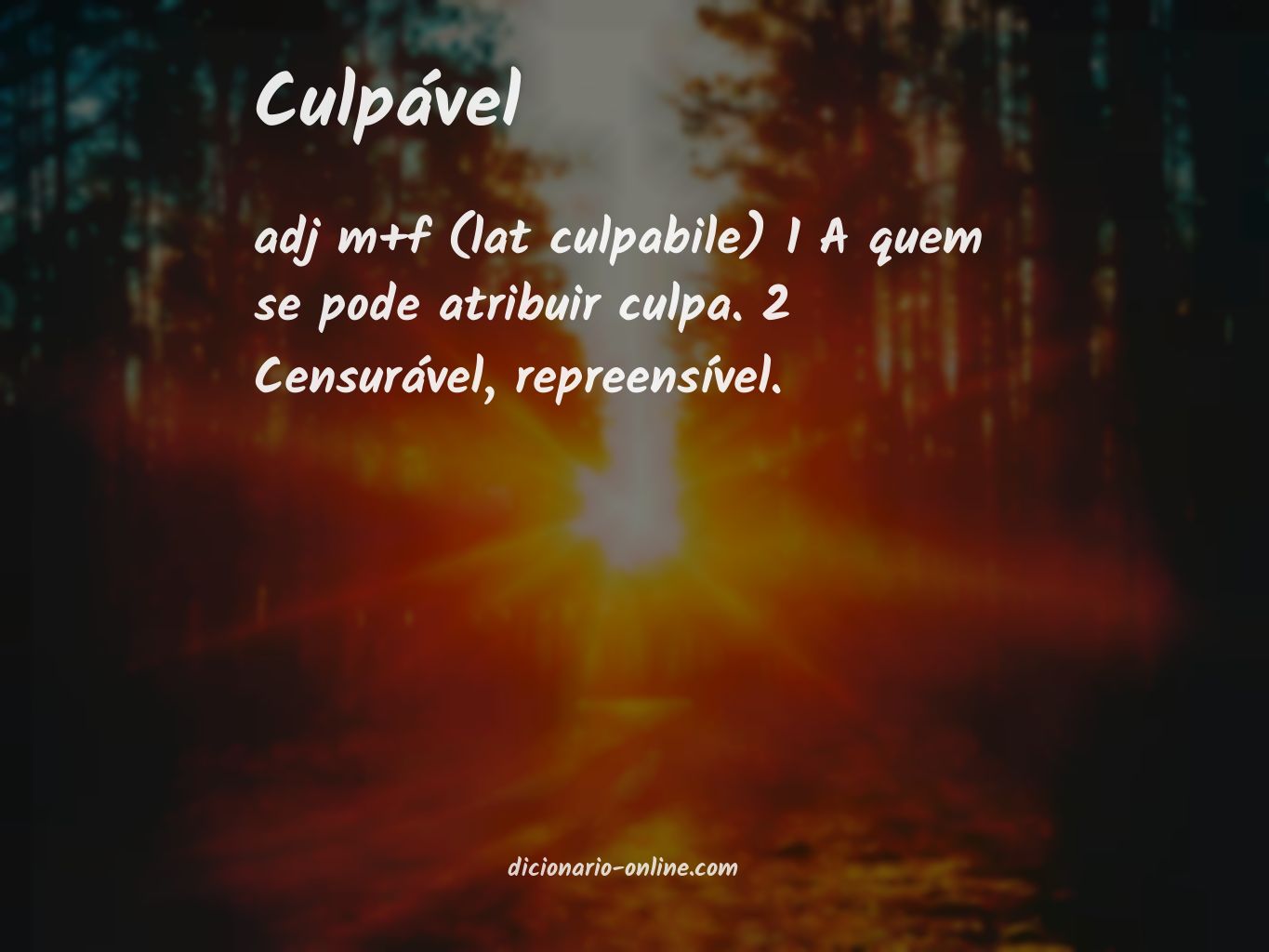 Significado de culpável