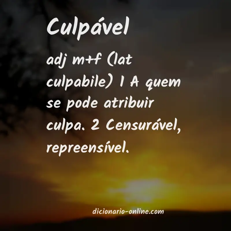 Significado de culpável