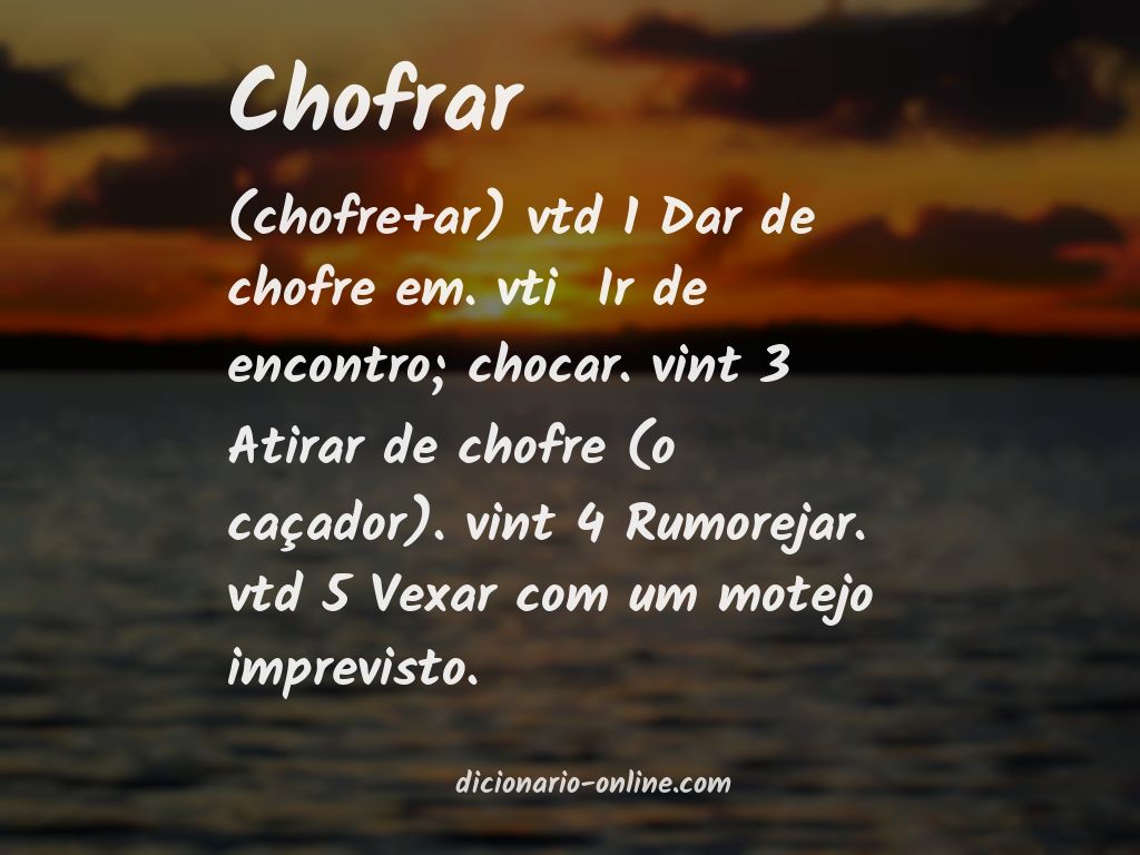 Significado de chofrar