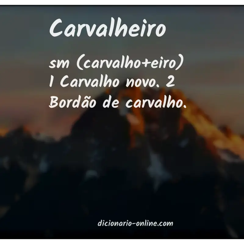 Significado de carvalheiro