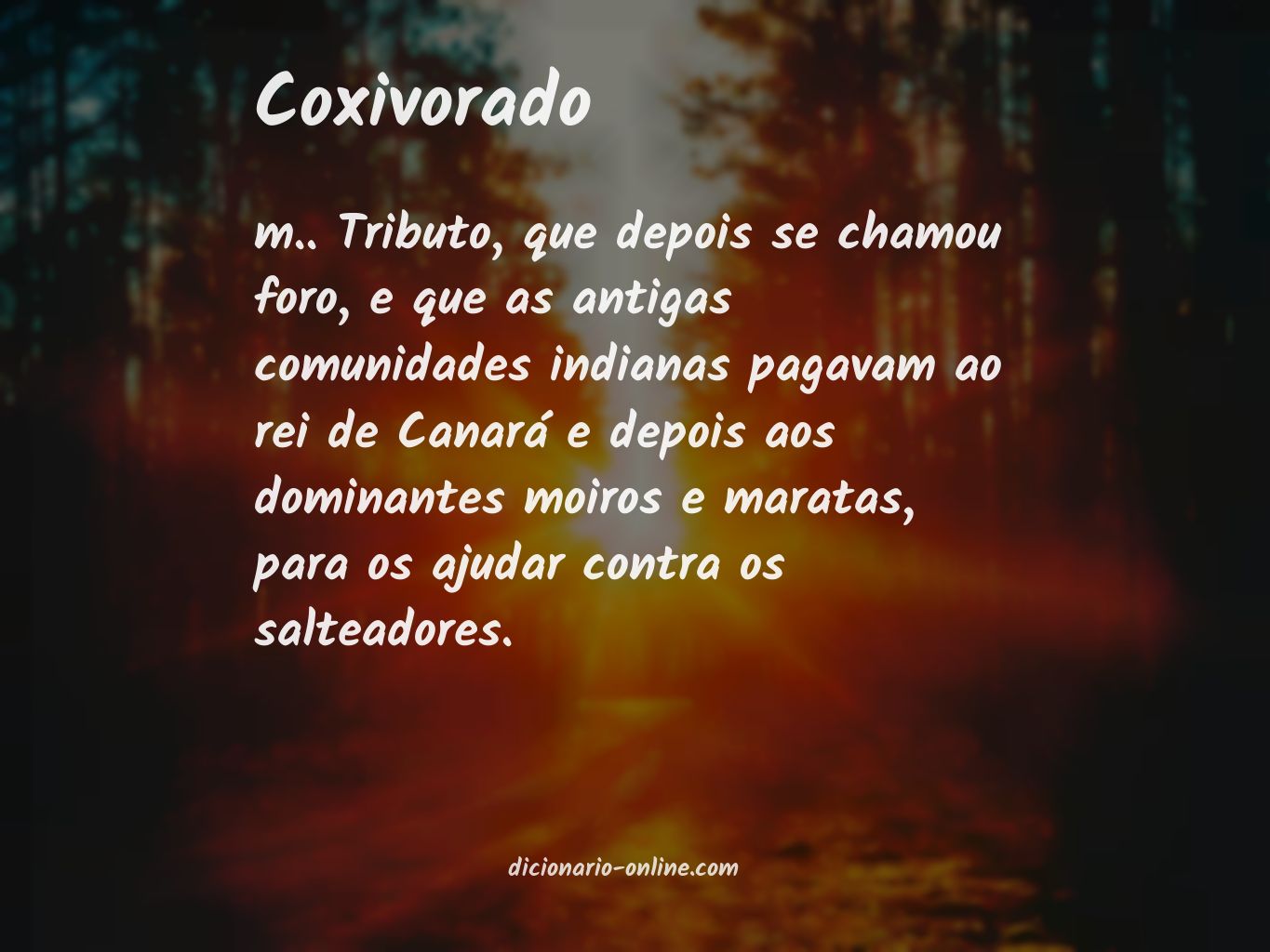 Significado de coxivorado