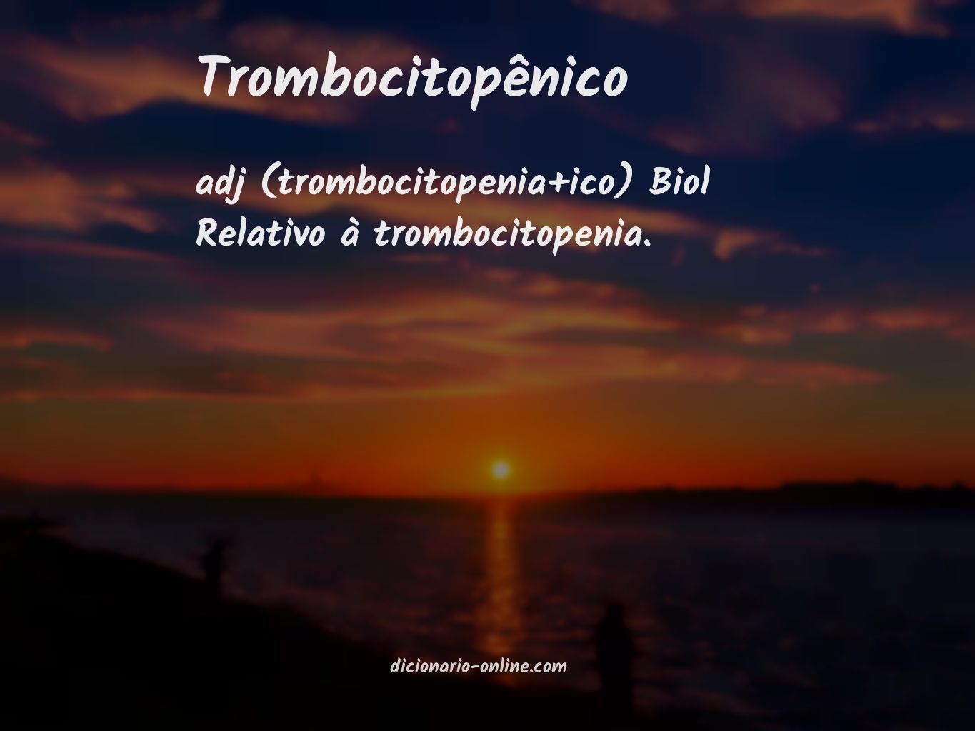 Significado de trombocitopênico