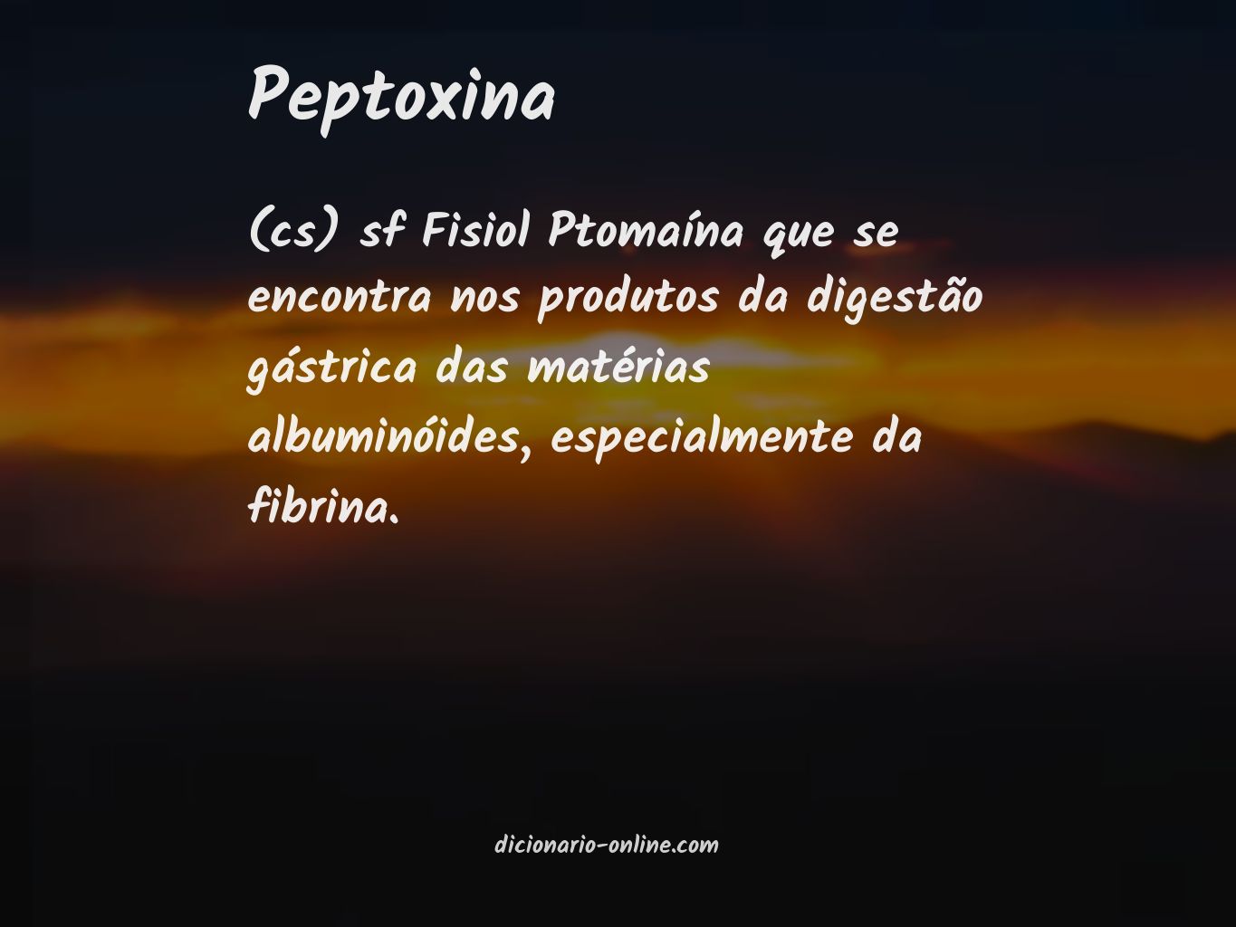 Significado de peptoxina