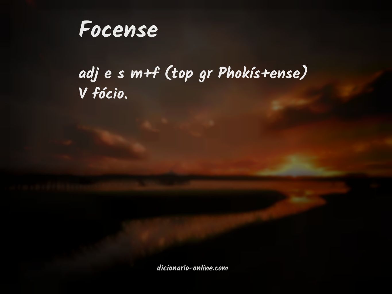 Significado de focense