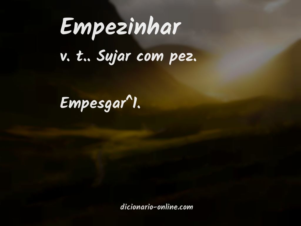 Significado de empezinhar