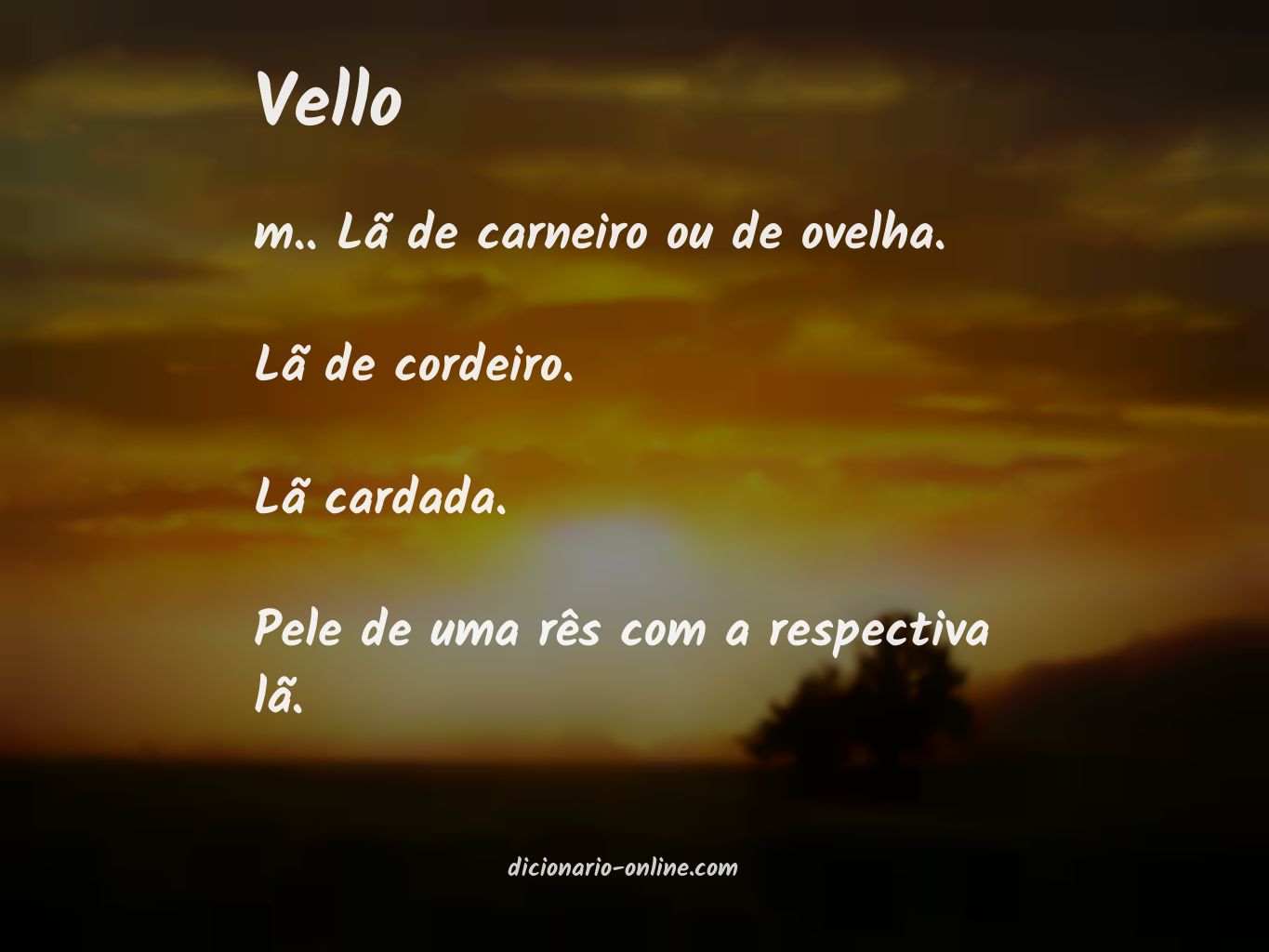 Significado de vello