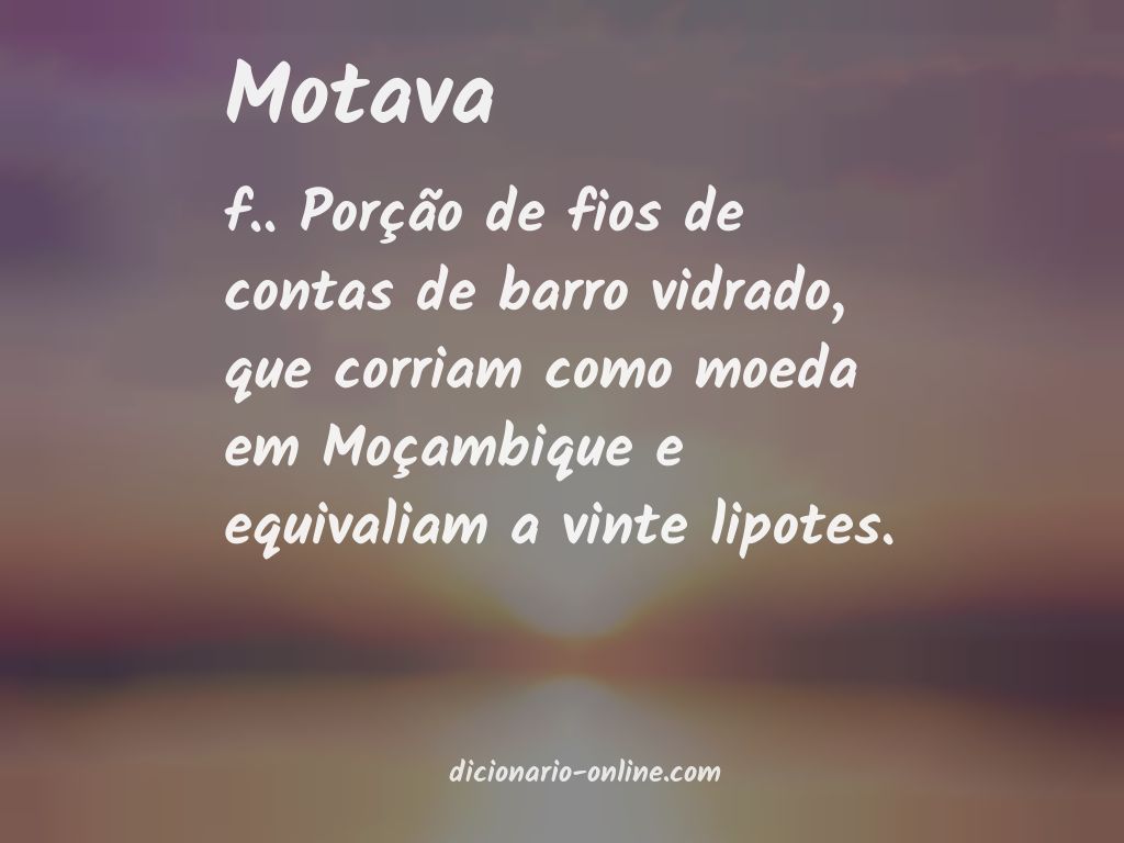 Significado de motava