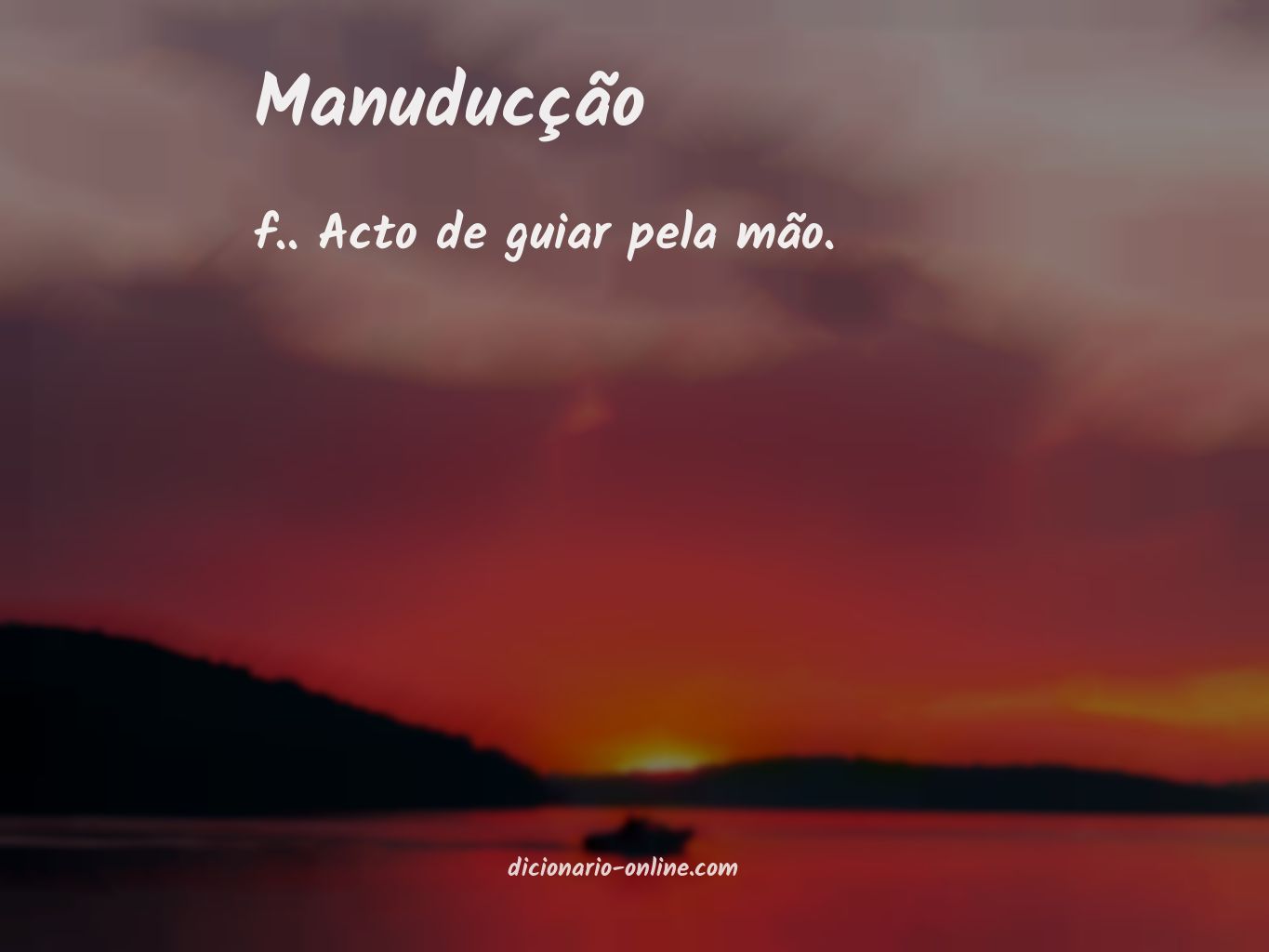 Significado de manuducção