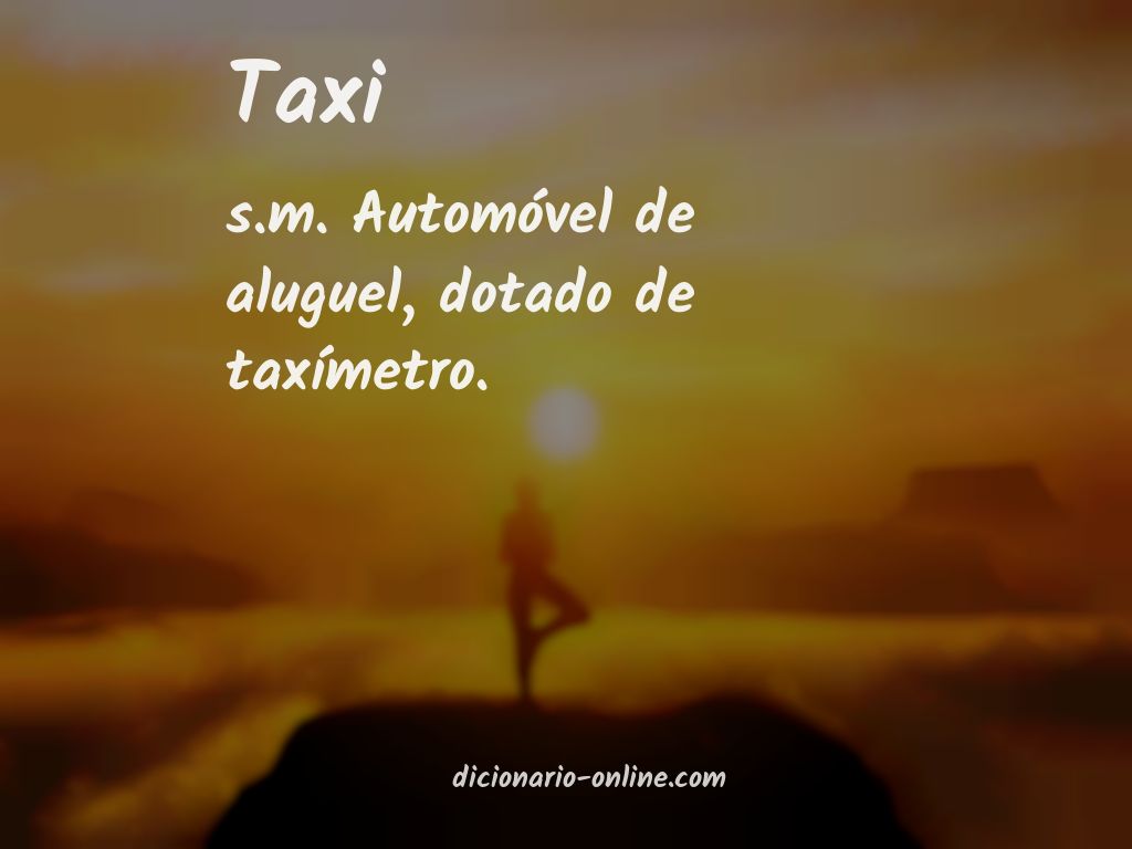 Significado de taxi