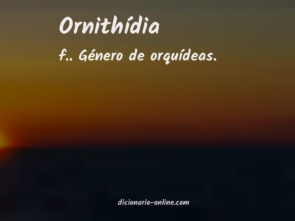 Significado de ornithídia