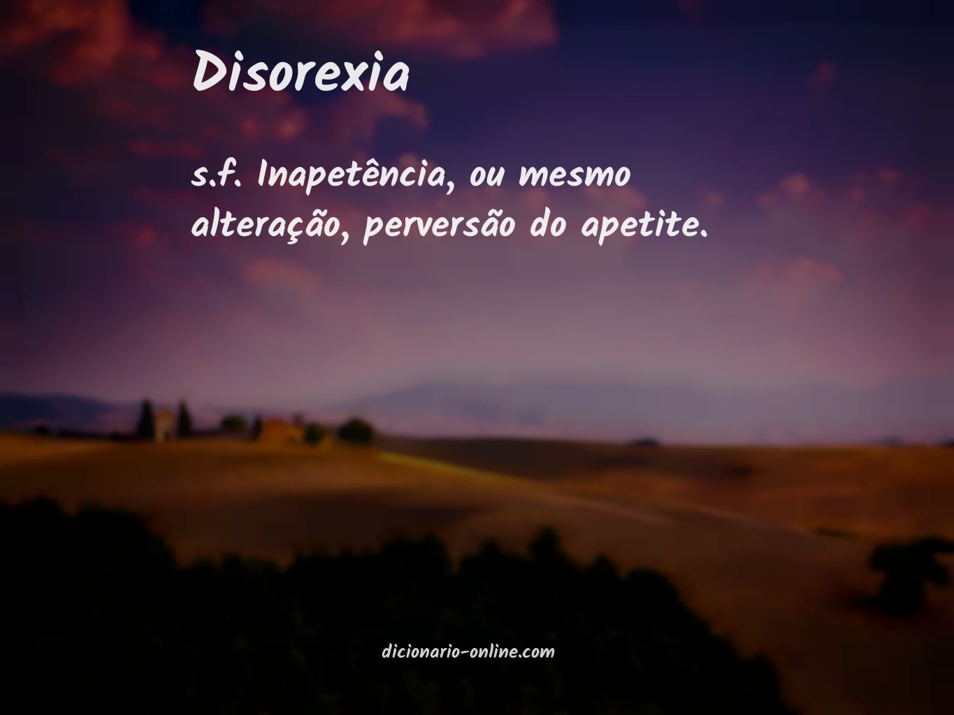 Significado de disorexia