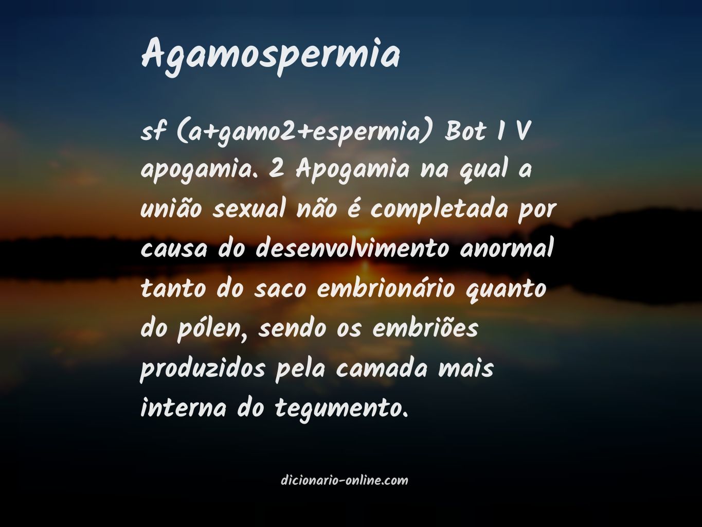 Significado de agamospermia