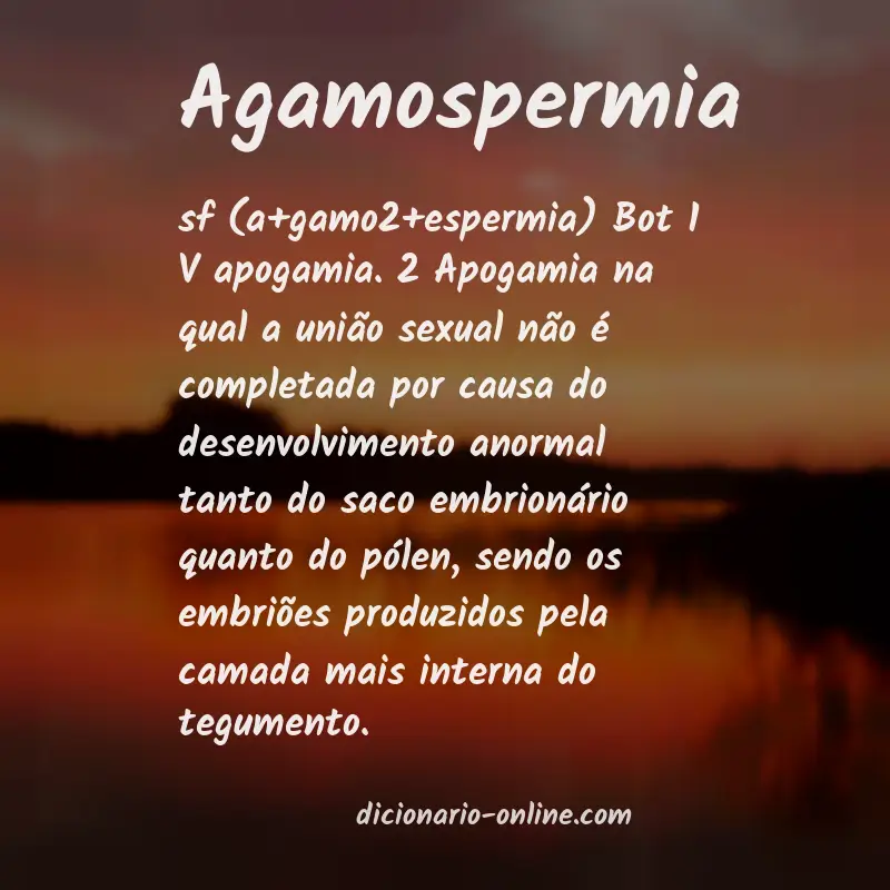 Significado de agamospermia