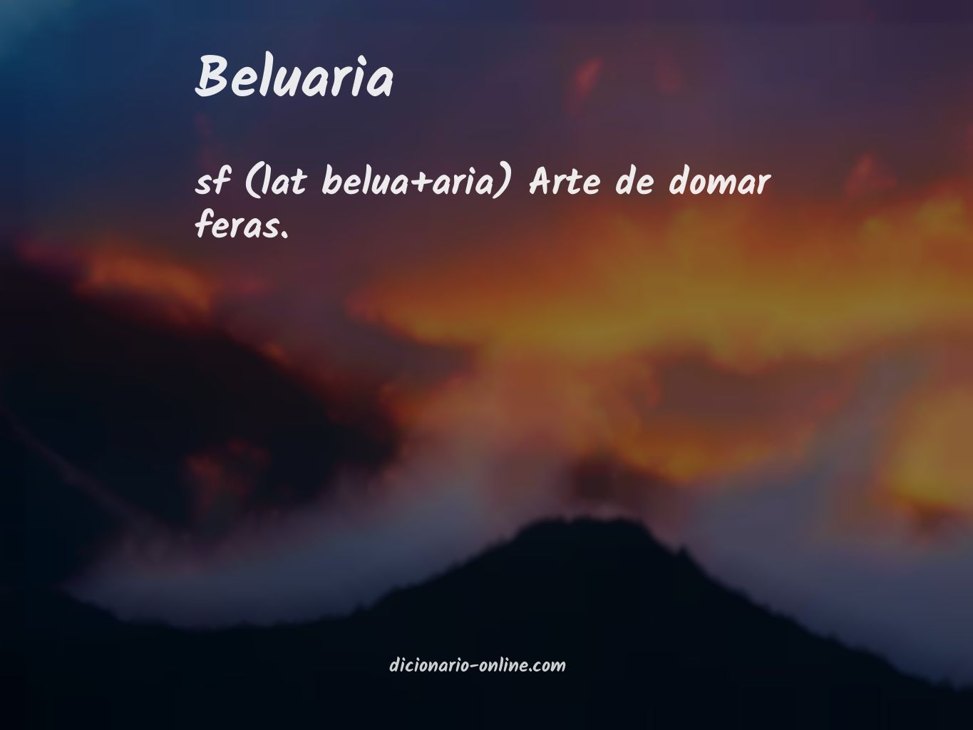 Significado de beluaria