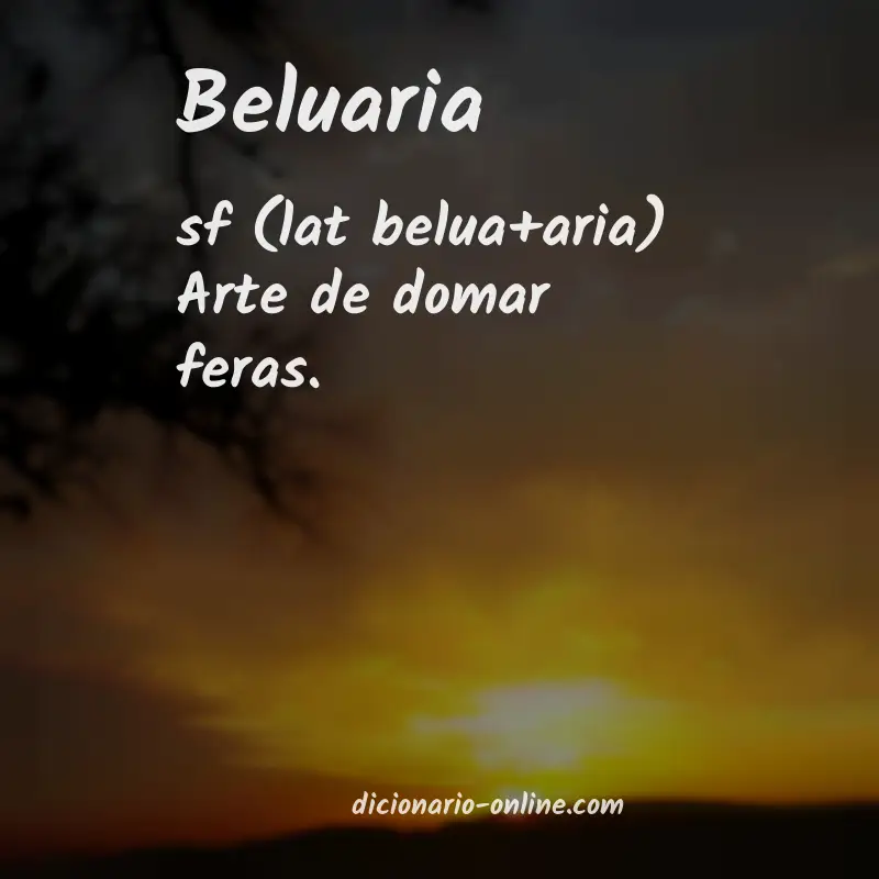 Significado de beluaria