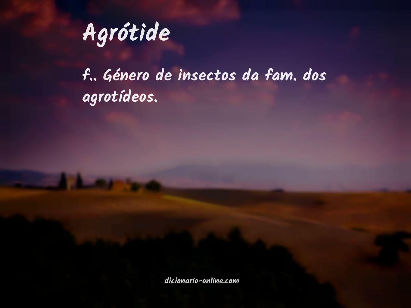 Significado de agrótide