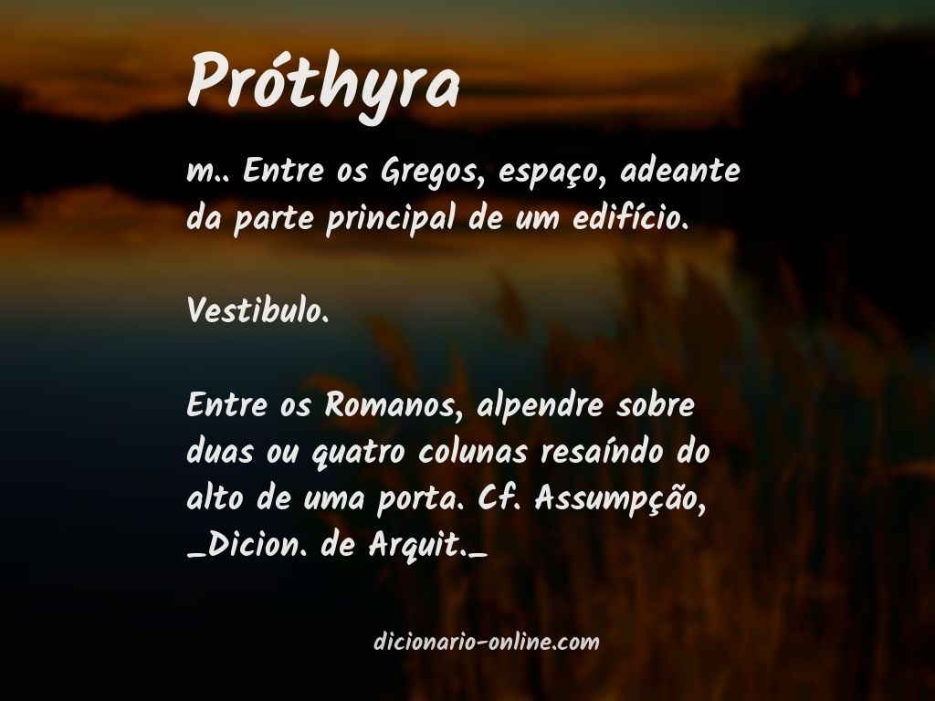 Significado de próthyra