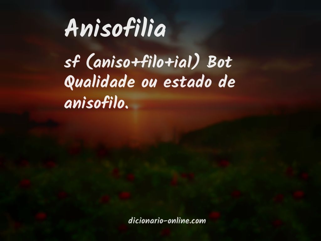 Significado de anisofilia