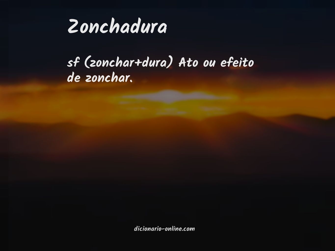 Significado de zonchadura