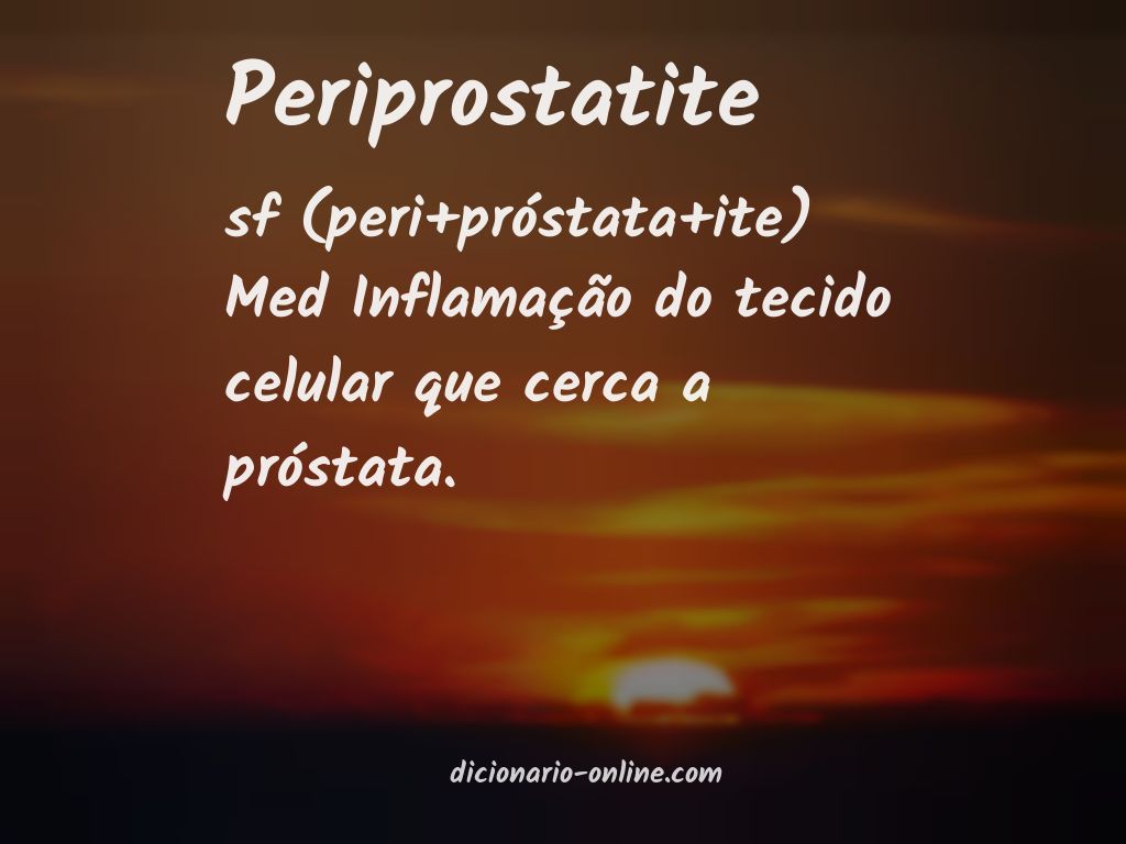 Significado de periprostatite