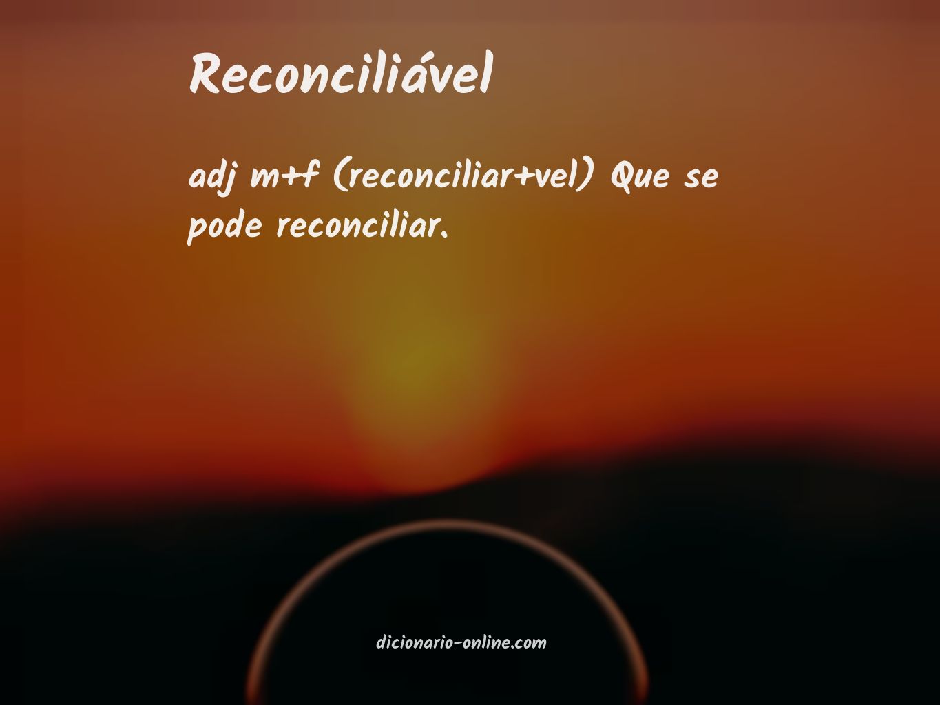 Significado de reconciliável