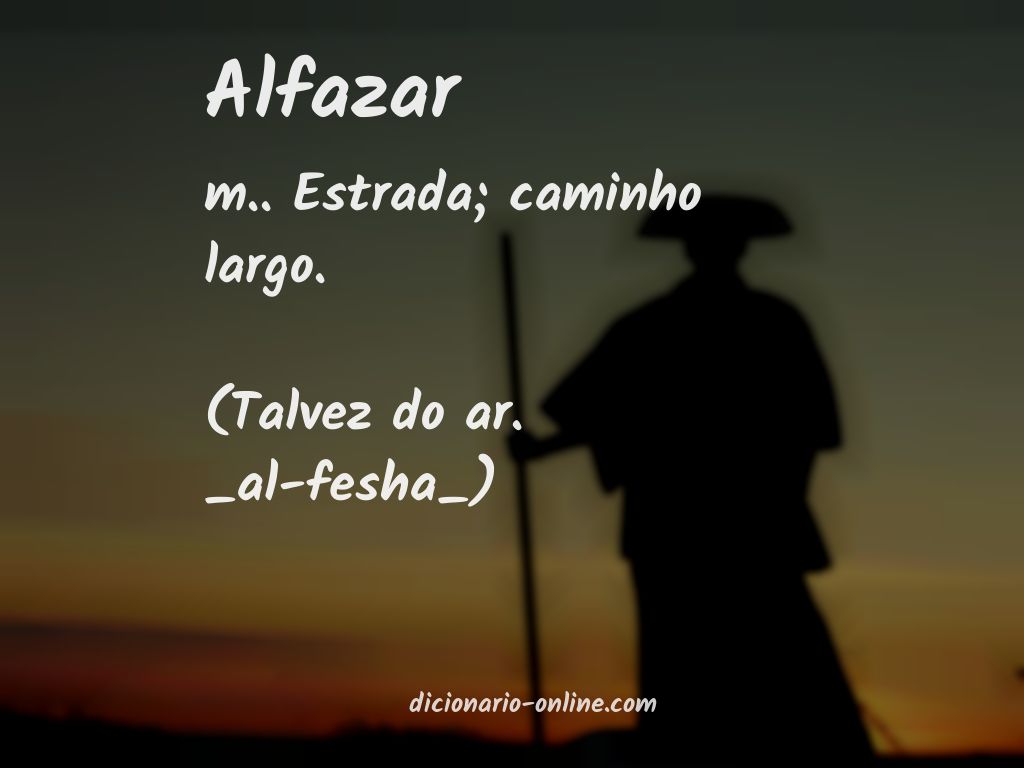 Significado de alfazar