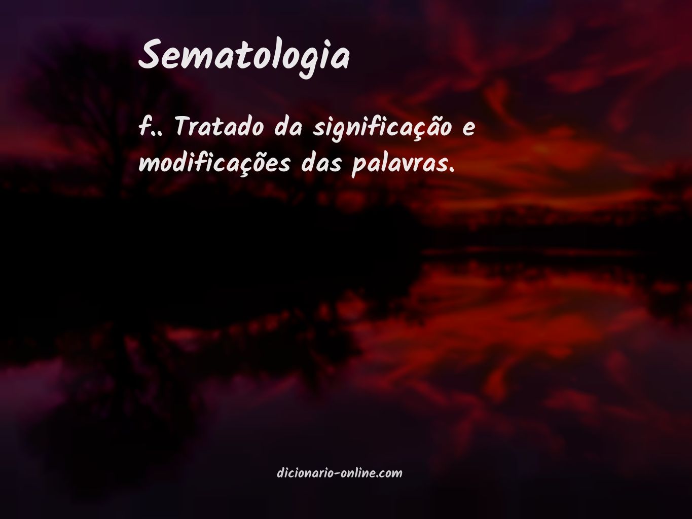 Significado de sematologia