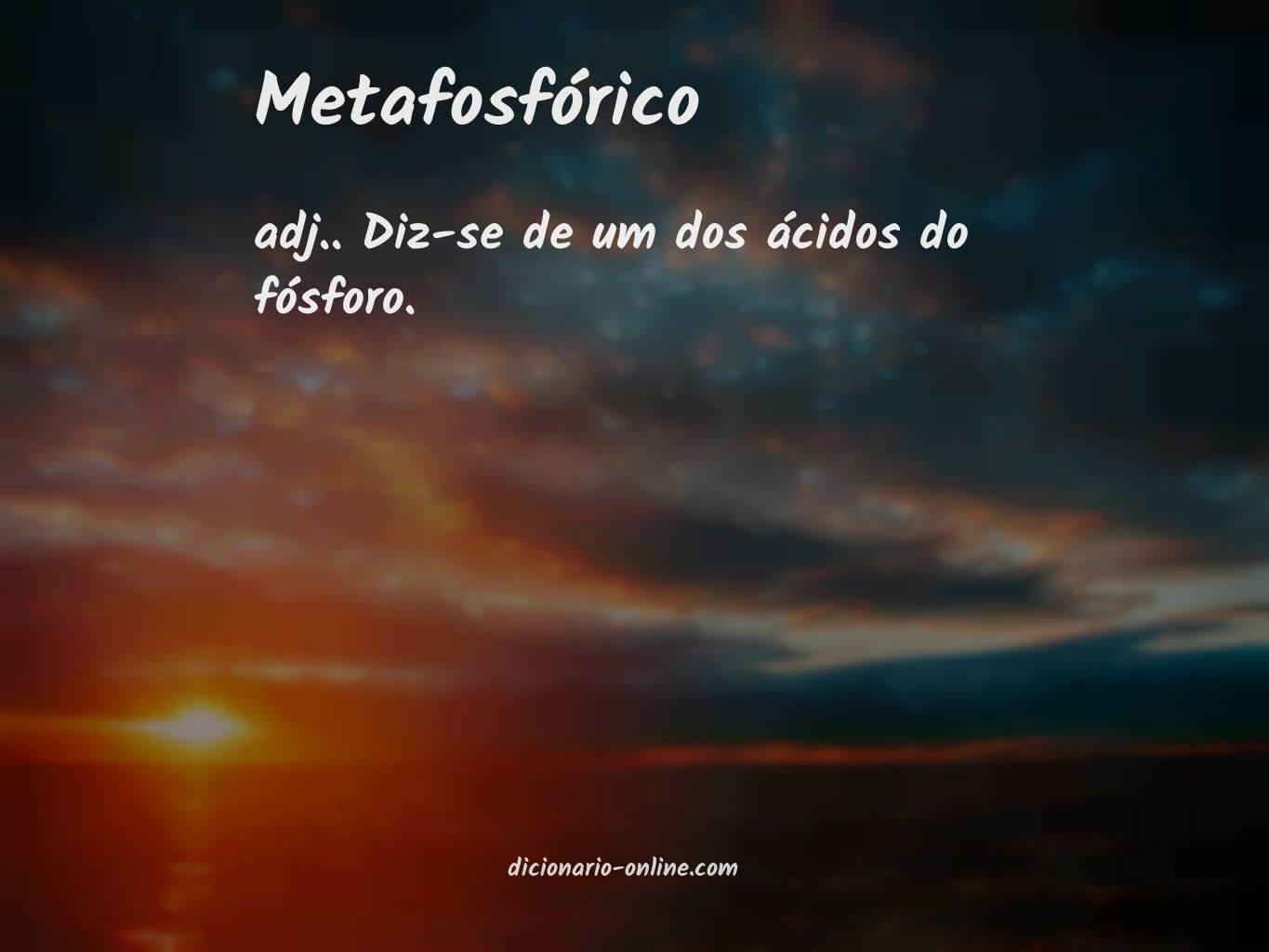 Significado de metafosfórico