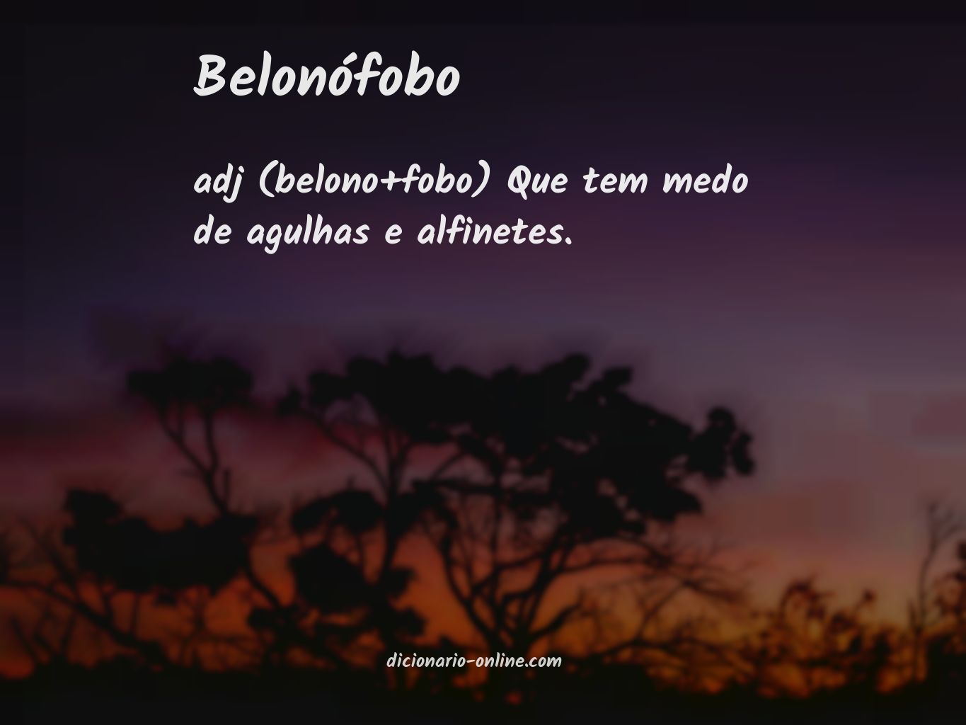 Significado de belonófobo