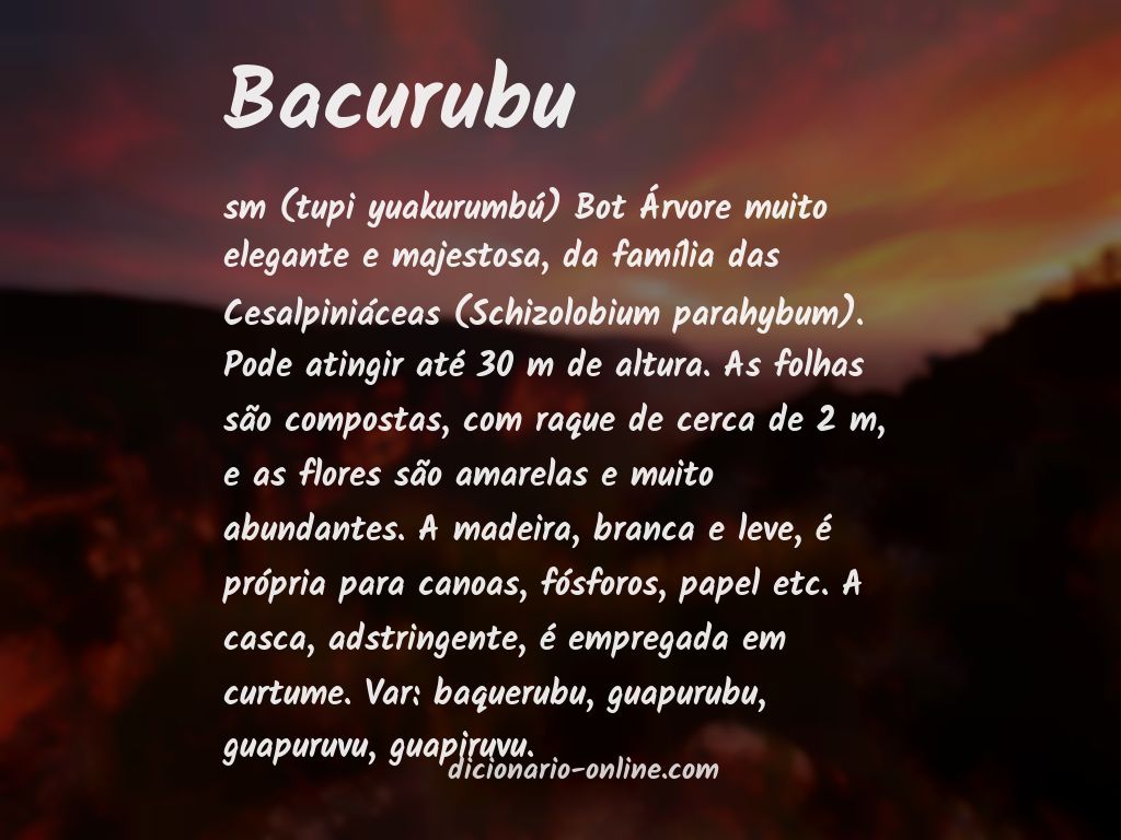 Significado de bacurubu