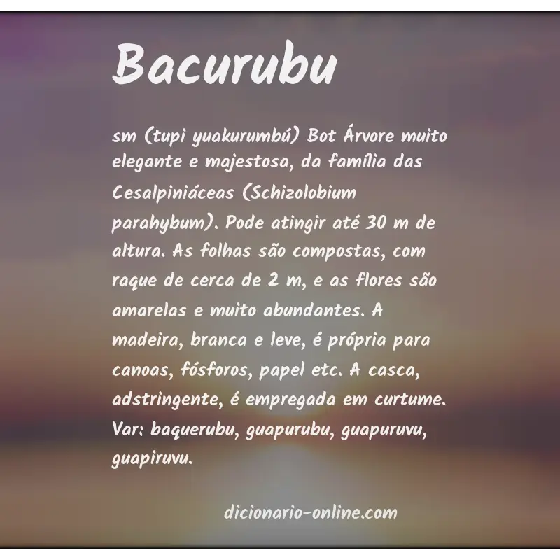Significado de bacurubu