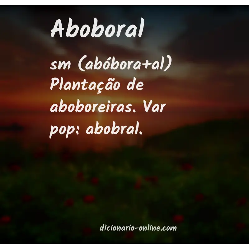 Significado de aboboral