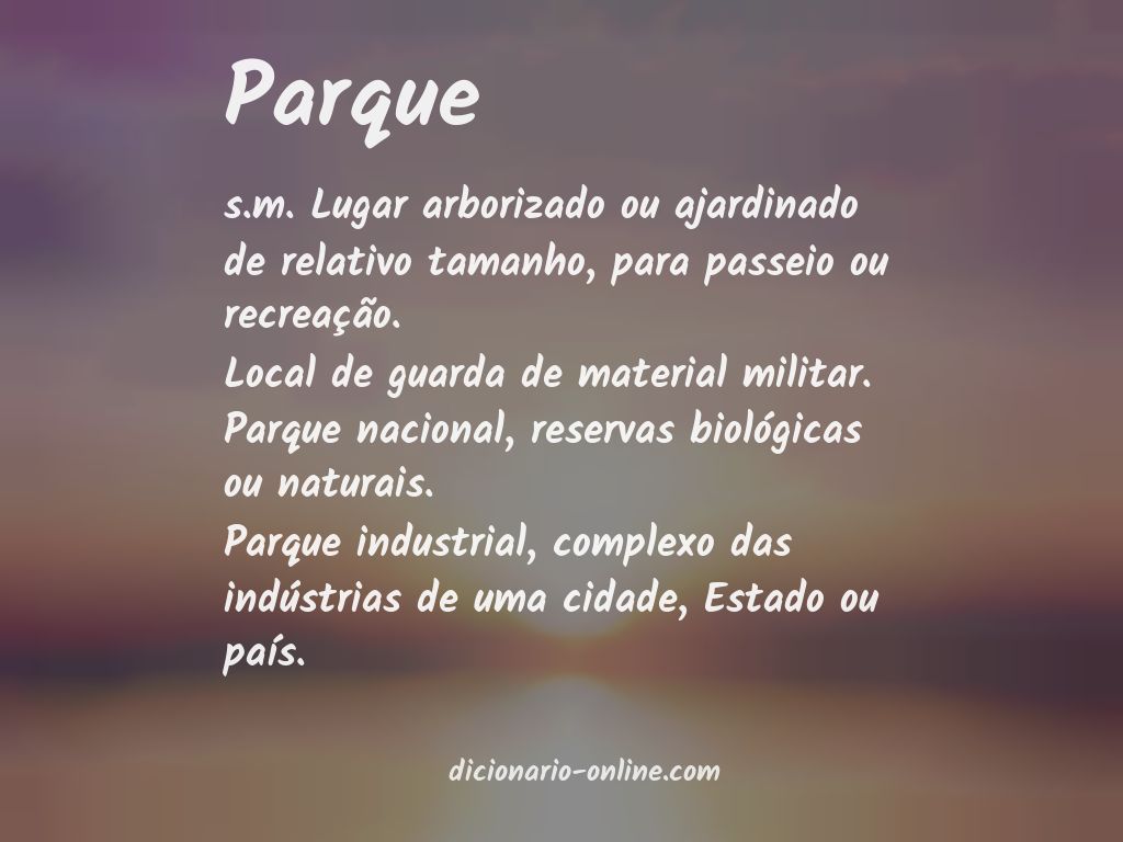 Significado de parque