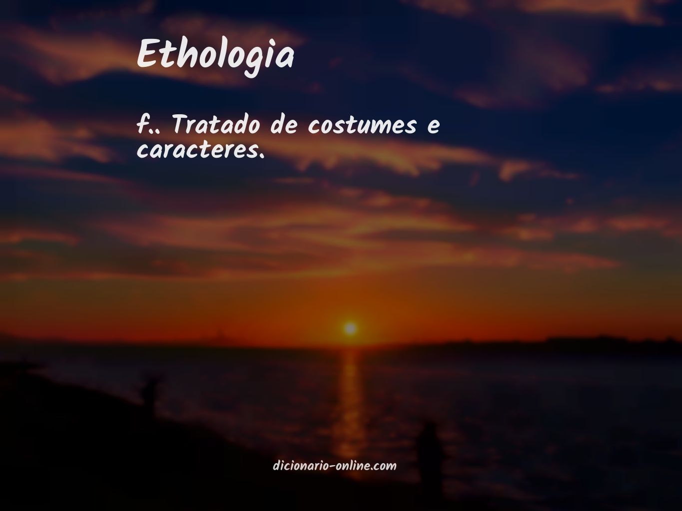 Significado de ethologia